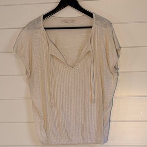 Prana Cream Ocupas Popover Top